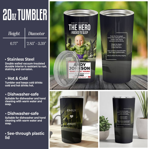 Personalized Baby Hulk Tumbler – Funny CNN Parody Gift for Superhero Moms